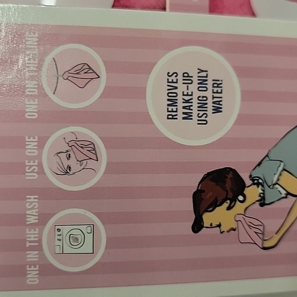 The Vintage Using Only Water Makeup Remover Cloth Clean & Exfoliate Double Layer - Picture 6 of 6